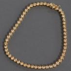 K18ダイヤモンドテニスブレスレット D1.00 8.4g 18.5cm イエローゴールド 1カラット