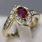 750ルビーダイヤモンドリング 4.1g #9 ソーティング イエローゴールド