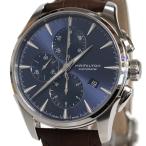 ハミルトン ジャズマスター オートクロノ(H32586541)42mm ブルー文字盤 クロノグラフ レザーベルト