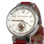 ルイ・ヴィトン タンブール ムーンスター PM(Q8J10Z)クォーツ ヴェルニレザー 28mm シルバー文字盤