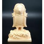 祈願仏像【アマビエ 木地彫(桧木)】厄病・悪霊・病魔退散<br> 木彫り仏像
