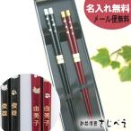 名入れ無料 夫婦箸 寿キャット 黒・朱 2膳 紙箱入り メール便無料 ギフト 木婚式 若狭塗 ペア 結婚祝い かわいい おしゃれ 猫 木婚式 母の日 父の日