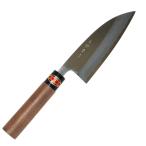土佐刃物 出刃包丁 磨き 両刃 青鋼入 150mm クルミ柄付 丸海