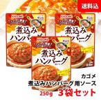 ≪訳あり/現品限り≫ メール便 カゴメ 煮込みハンバーグ ソース 3袋セット 250g×3 じょうずに野菜 トマト煮メニュー 簡単調理 調味料