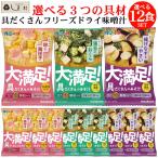 ショッピング味噌汁 フリーズドライ 味噌汁 顆粒 「 大満足みそ汁 選べる 12食セット 」 なすと野菜 海苔おくら 卵と鶏団子 送料無料 メール便