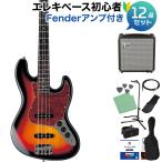 Photogenic フォトジェニック JB-240 SB ベース 初心者12点セット Fenderアンプ付 ジャズベースタイプ
