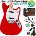Squier by Fendersk тросик /skwaiaSONIC MUSTANG Torino Red электрогитара начинающий 14 позиций комплект VOX усилитель имеется Mustang 