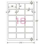 ショッピングコクヨ コクヨ KOKUYO カラーLBP＆PPC用光沢紙ラベル A4 18面 42X62 100枚 LBP-G1918