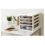 ●ジェイ・イー・ジェイ アプロスＡ４レターケース　浅３段深１段　Ｗ２７０×Ｄ３４５×Ｈ２９０ｍｍアイボリ AP-A3F1-A4 ●お得な5パックセット