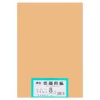 大王製紙 再生色画用紙　８ツ切１００枚　うすちゃ Ｂ−４３