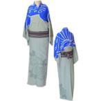 .. сверху мужской одиночный ...* шея ...~{ серый земля цветок * бабочка . рисунок }[ Mai шт. костюм * stage костюм ] кимоно .. кимоно .. для . перо . внизу 