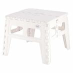 不二貿易 折りたたみテーブル 幅48cm 高さ37cm ホワイト 耐荷重50kg 86084