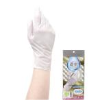 (福徳産業) ニトリル手袋 使い捨て 4枚入 ホワイト パウダーフリー 粉なし 極薄 S ゴム手袋 食品