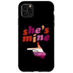 iPhone 11 Pro Max She's Mine 矢 手指し 左 マッチング レズビアン カップル スマホケース