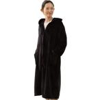 ショッピング着る毛布 AQUA (アクア) 着る毛布 かいまき 男女兼用 冬 あったか フード付き Mサイズ (着丈:約110cm) ブラック