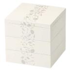 ショッピング重箱 J-kitchens 重箱 日本製 アールデコ 5.5寸三段ホワイト （ 1本) 16.5cm おしゃれ