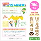 DM-Pb3 100 шт. комплект [12 месяцев осмотр. извещение ] открытка открытка модель руководство открытка DM.. установленный срок осмотр 
