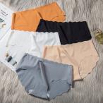 シームレスショーツ レディース 下着 シームレス ショーツ 無縫製 スカラップ 深め ストレスフリー パンツ パンティ シンプル