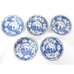 ys7659622;  古伊万里　染付　芙蓉手　小皿5客【道】