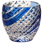 kagami crystal (Kagami) холодный sake кубок синий 80 cc Edo порез . рыба . сток .T535-2044CCB