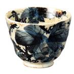 .. обжиг в печи горячая вода только . виноград ..... синий φ9.8×7.8cm(270cc) 500-31-083