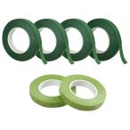 BTtime флора лента 6 шт. комплект искусственный цветок лента ширина 12mm цветок. клей рукоделие DIY аранжировка цветов комплект ( темно-зеленый x4, свет g