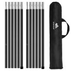 Unigear палатка брезент paul (pole) 2 шт. комплект 7075 алюминиевый регулируемый общий длина 240cm упаковочный пакет есть уличный кемпинг черный 