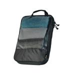 エレコム 旅行用 圧縮袋 パッキングキューブ Mサイズ 12L 24×34×14cm 両面収納 コーデュラ 高耐久YKK製ファスナー採用 ブラック