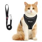 猫 猫用 ハーネス 胴輪 猫具 ねこ ネコ 子猫 子犬 小型犬 散歩 お出かけ 抜けない ベスト ソフト胸あて 軽量 頭を通さずマジックテープで