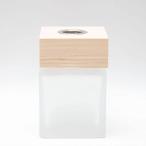 ウッドキャップ・キューブグラスボトル スモークホワイトリードディフューザー用 リードディフューザーボトル ガラス ビン 容器 5.5cm*5.5