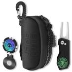 ENTH 1000D высокая прочность нейлон мяч для гольфа кейс 2 шт для открывающийся и закрывающийся зеленый вилка Golf маркер (габарит) шляпа зажим 4 позиций комплект 