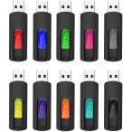 USBメモリ 16GB 10個セット USB 2.0 フラッシュメモリ 格納式 USBメモリー16ギガバイト サムドライブ ースティック ペンド