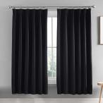 Hansleep カーテン 黒 1級遮光 2枚組 ブラック 断熱 かーてん 防寒 防音 省エネ 厚手 無地 おしゃれ 洗える 寝室 リビング用