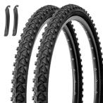 MOHEGIA 2本セット 26インチ 自転車 タイヤ: 26×1.95インチ パンク防止 MTB オフロード タイヤ - 折り畳み式 交換用タ