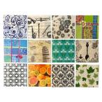 ペーパーナプキン 12種類 各1枚入 計12枚入 紙ナプキン デコパージュ リーフ 斜塔 フルーツ 楽器 ハート