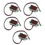 Artudatech LEDデジタル電圧計 3線式 0.28インチ 4.0-40V 5個セット ミニ レッド デジタルディスプレイ電圧テスターD