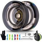MAGICYOYO K2 Black Responsive Yoyo for Kids Beginners with Extra Unrespo