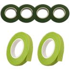  флора лента искусственный цветок лента цветок лента цветок. клей DIY рукоделие материал материалы для цветочной композиции рукоделие DIY аранжировка цветов комплект 6 шт 2 незначительный зеленый 4 темно-зеленый 