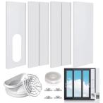 Umillion 窓用ダクトパネル 窓パネル 最新強化型 ダクトパネル 防虫網付き 43-154cm スポットクーラー用 エアコンウィンドシール