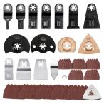 NEWONE 66点 マルチツール 替刃 金属用 マルチツール ブレード カットソーブレード マルチ ブレード 先端工具 電動工具アクセサリー