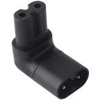  map 8 IEC 320 C7?C8 90 раз выше встраиваемый светильник угол свет угол AC адаптор растягивание 1PCS( чёрный цвет )