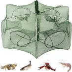 Pochitto Mise 魚捕り網カゴ 仕掛け網 折りたたみ 漁具 魚網 一網打尽 エビ カニ 小魚 軽量 淡水海水両用 持ち運び便利 6穴