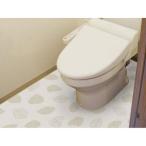 防水模様替えシート トイレ床全面用 90cm×200cm リーフ柄 BKTL-90200 BR・ブラウン