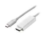 エレコム 映像変換ケーブル シリコンメッシュ USB Type-C-HDMI ミラーリング対応 60Hz 2.0m ホワイト MPA-CHDMISM20WH