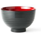 アサヒ興洋 洗浄椀 筋入 黒内朱 AZ13-13