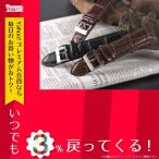腕時計 本革 カーフ型押しクロコ メンズ 腕時計 替えベルト RBCRSY35-22-DBR ダークブラウン ダークブラウン カーフ型押し カラー：ダークブラウン