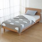 越後ふとん 裏シープモコモコ毛布(S) 140×200cm ライトグレー系 123245