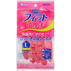 やわらかフィット 天然ゴム手袋 L ピンク