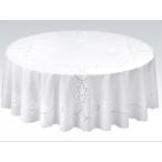 マイパールレーステーブルクロス メヌエットシリーズ 152cm丸 ホワイト シェリー WH