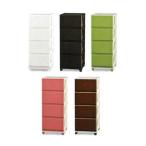 JEJ デコニー チェスト 4段 ダークブラウン DCN-4DBR